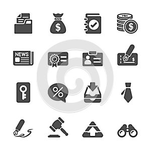 Business and finance icon set, vector eps10