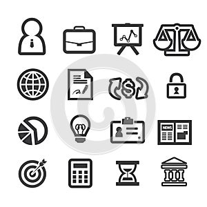 Business finance icons set