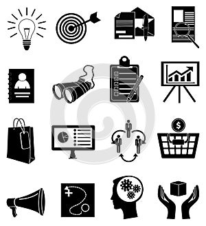 Business finance icons set