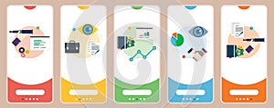 Business, finance, investment, prediction, vision and growth icons