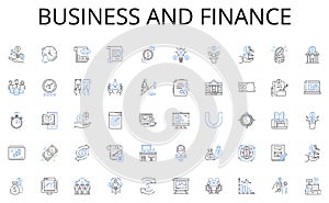 Business and finance line icons collection. Leisure, Relaxation, Hobbies, Activities, Entertainment, Amusement, Fun