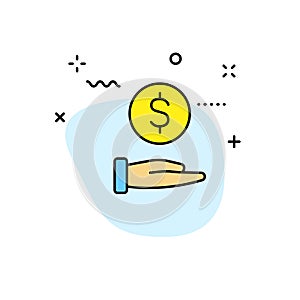 Business and Finance and Money web icons in line style. Money, dollar, infographic, banking. Vector illustration