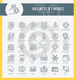 Business and Finance Outline Icons