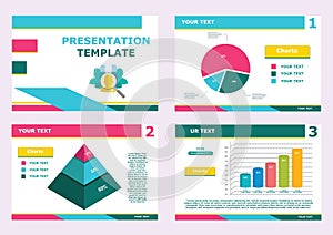 Business Finance Professional Presentation Clean and Modern Slides Infographic Elements Template Premium Vector Illustration