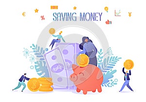 Business and finance theme. Concept of saving money.