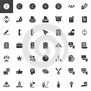 Business and finance vector icons set