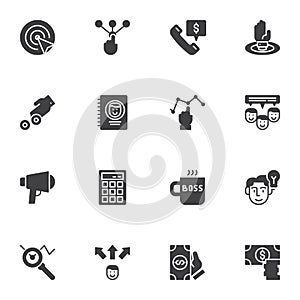 Business and finance vector icons set