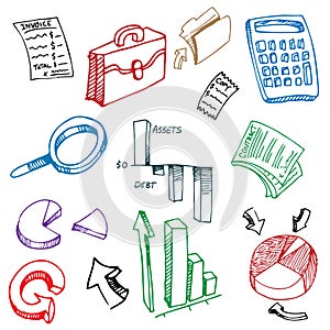 Business Financial Accounting Drawing Set