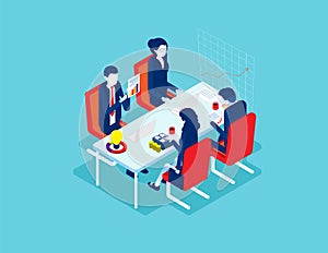 Business and Financial advisor. Concept business vector illustration, Meeting, Data, advice