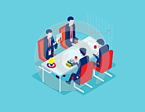 Business and Financial advisor. Concept business vector illustration, Meeting, Data, advice