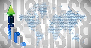 Business, financial graph stat business