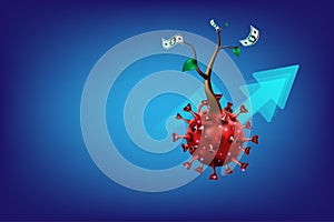 Business and financial growth. Stock market and trading after Coronavirus or covid impact. Vector illustration design