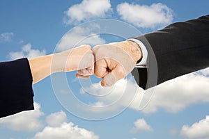 Business Fist Bump Sky