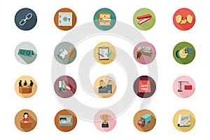 Business Flat Colored Icons 4