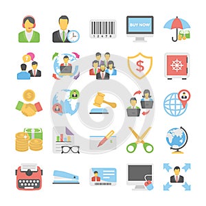 Business Flat Colored Icons 4