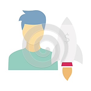 Business flat vector icon which can easily modify or edit photo