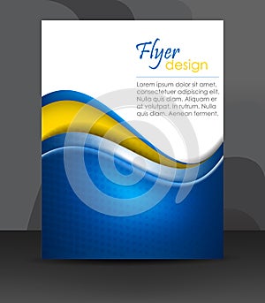 Business flyer template or corporate banner, cover design, brochure