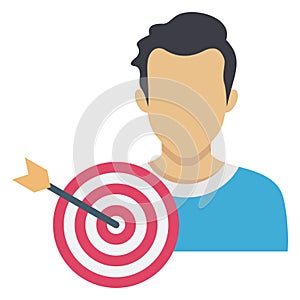 Business focus, business targe Color Vector icon which can easily modify or edit