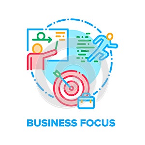 Business Focus Vector Concept Color Illustration