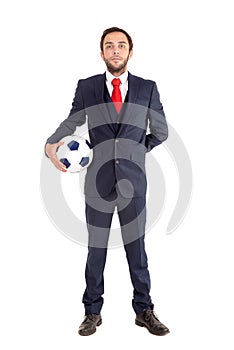 Business-Footballer isolated