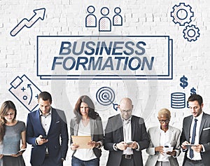 Business Formation Network Target Icons Graphic Concept photo