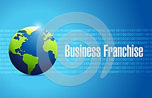 business franchise globe illustration design