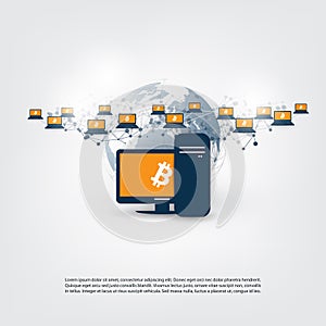 Business and Global Financial Connections, Crypto Currency, Bitcoin Trading