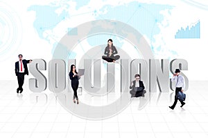 Business global solutions people