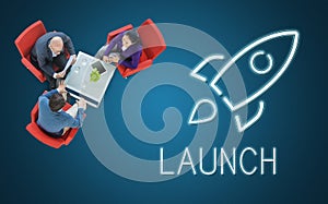 Business Goals Rocketship Target Concept