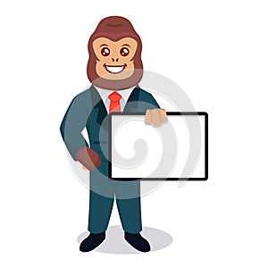 Business Gorilla elegant masculin mascot design illustration