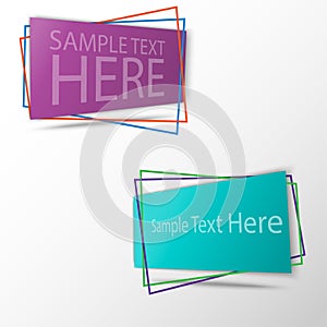 Business gradient colorful banner with shadows