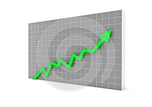 Business graph arrow green