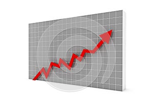 business graph arrow red