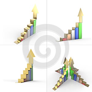 Business graph bar growth