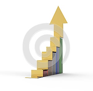 Business graph bar growth