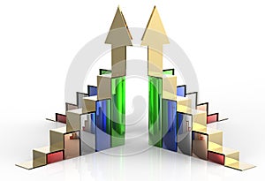 Business graph bar growth