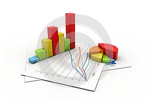 Business graph with chart