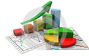 Business graph, chart, diagram, bar