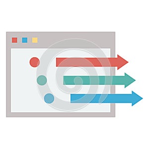 Business Graph Color Vector icon which can easily modify or edit