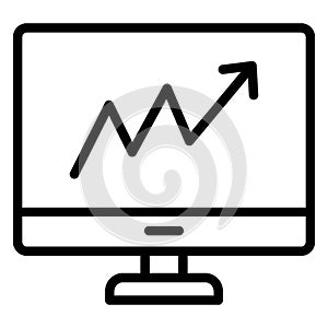 Business graph Isolated Vector Icon which can easily modify