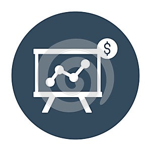 Business graph Isolated Vector icon which can easily modify or edit