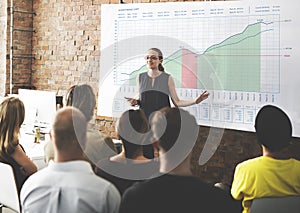 Business Graph Measurements Data Presentation Concept