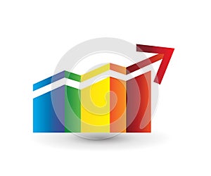 Business graph statistics growth sales icon logo