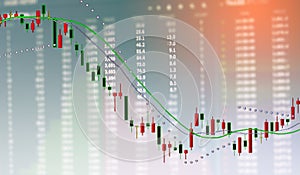 Business graph and trade monitor of Investment