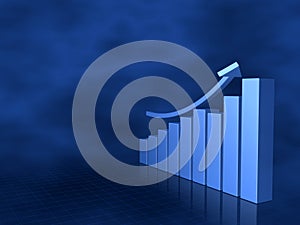 Business Graph with Up Arrow