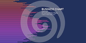 Business graph on a white background. Chart analysts of growth and falling profits.