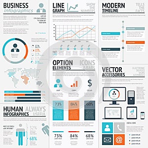 Business graphics data visualization vector element infographics photo