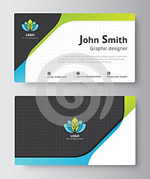 Business greeting card template design. introduce card include s