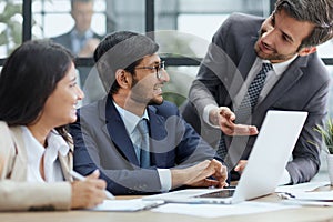 Business group showing ethnic diversity in a meeting