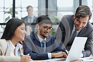 Business group showing ethnic diversity in a meeting